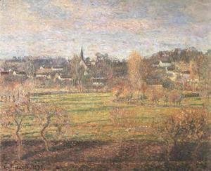 Camille Pissarro - February, Sunrise, Bazincourt