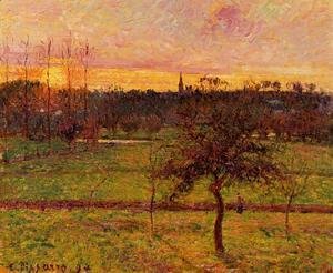 Camille Pissarro - Sunset at Eragny II