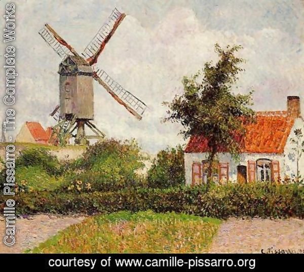 Camille Pissarro - Windmill at Knocke, Belgium