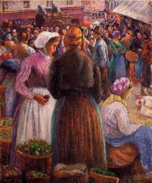 Camille Pissarro - Market at Pontoise