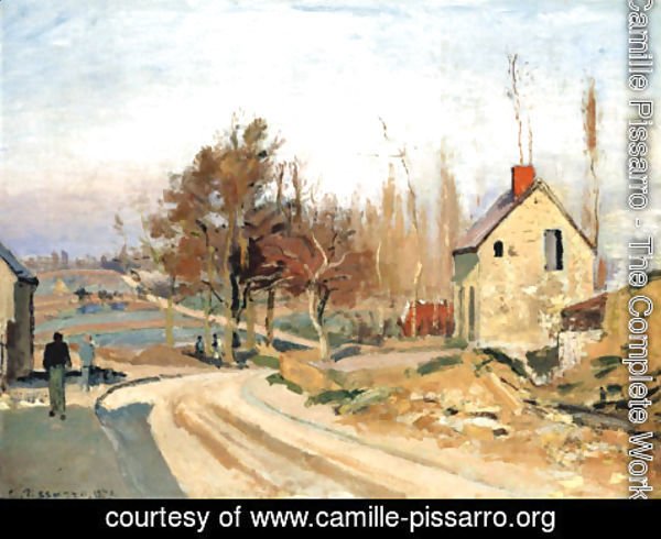 Camille Pissarro - Road from Osny to Pontoise - Hoar Frost