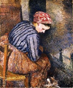 Camille Pissarro - Peasant Woman Warming Herself