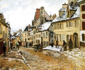 Camille Pissarro - Pontoise, the Road to Gisors in Winter