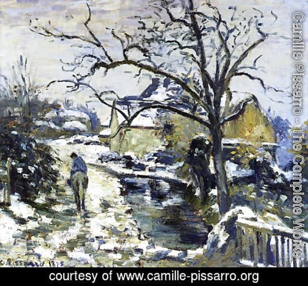 Camille Pissarro - Winter at Montfoucault I