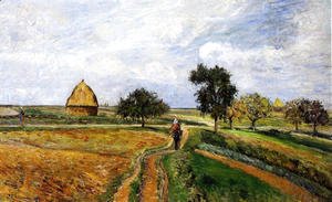 Camille Pissarro - The Old Ennery Road in Pontoise