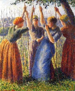 Camille Pissarro - Peasant Women Planting Stakes