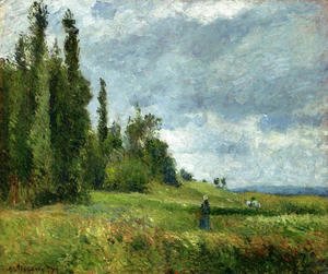 Camille Pissarro - La Cote des Groettes, Pontoise, Gray Weather