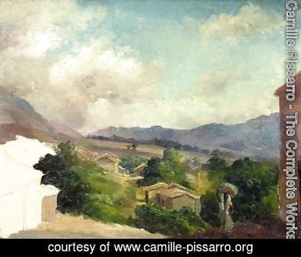 Camille Pissarro - Mountain Landscape at Saint Thomas, Antilles (unfinished)