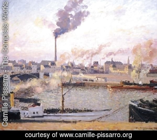 Camille Pissarro - Saint Sever, Rouen, Morning, Five O'Clock