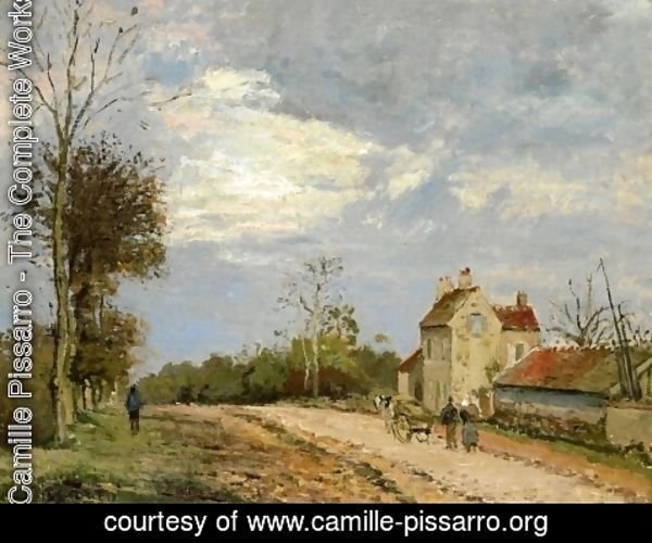 Camille Pissarro - The House of Monsieur Musy, Route de Marly, Louveciennes