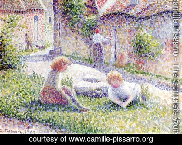Camille Pissarro - Children on a farm
