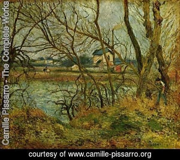 Camille Pissarro - Jour Gris, Bords de l'Oise