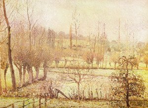Camille Pissarro - Snow landscape at Eragny