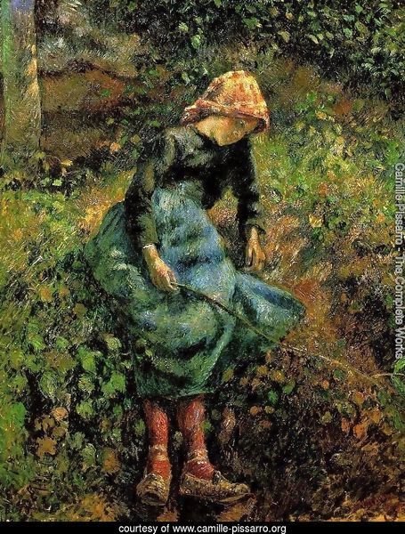 Young Peasant Girl with Stick