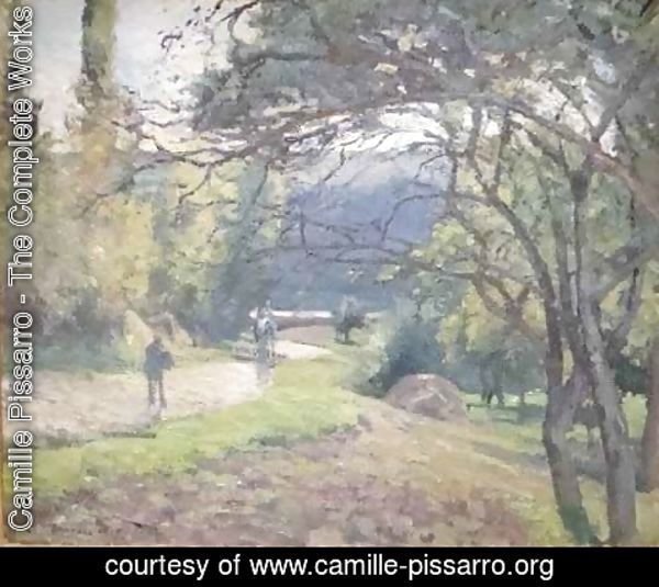 Camille Pissarro - Paysage sour bois a Pontoise