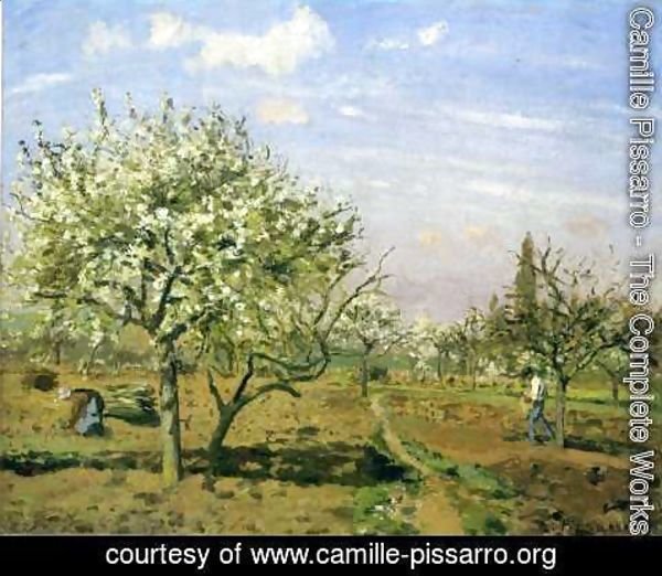 Camille Pissarro - Orchard in Blossom Louveciennes 1872