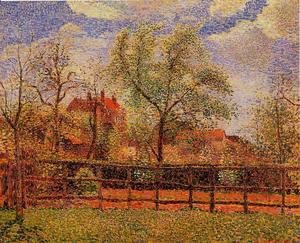 Camille Pissarro - Pear Tress in Bloom Eragny Morning 1886