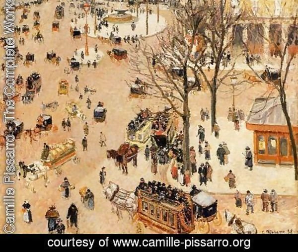 Camille Pissarro - Place du Theatre Francais Spring  1898
