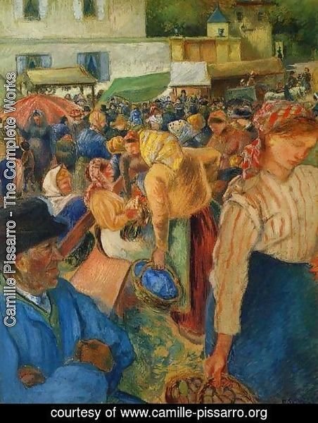 Camille Pissarro - Poultry Market Pontoise 1892