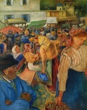 Camille Pissarro - Poultry Market Pontoise 1892