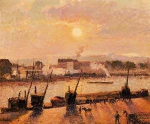 Camille Pissarro - Sunset Rouen  1898
