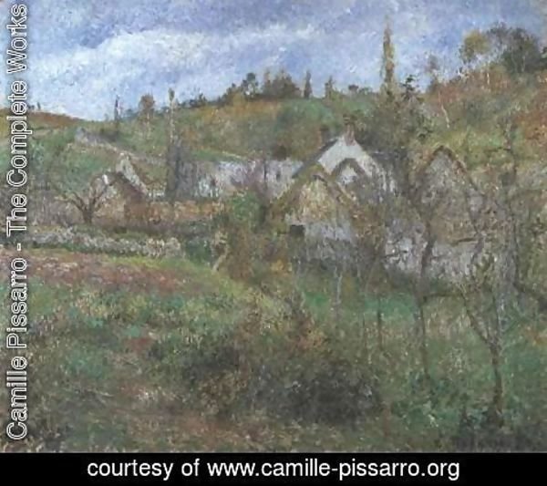 Camille Pissarro - Thatched Cottages at Valhermeille  1880