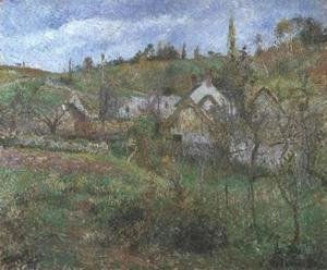 Camille Pissarro - Thatched Cottages at Valhermeille  1880