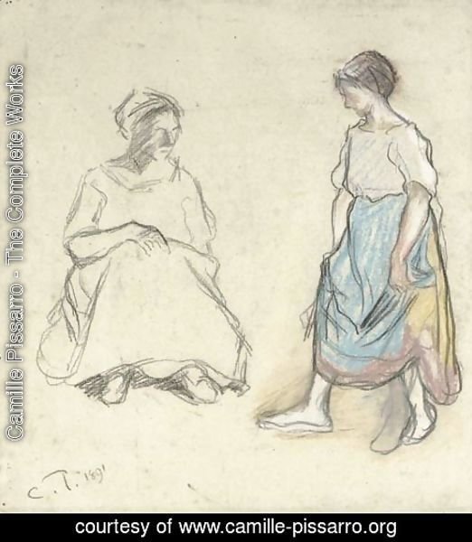 Camille Pissarro - Deux femmes de la campagne