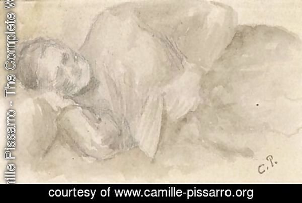 Camille Pissarro - Etude de Julie Vellay (entendu sur un lit)