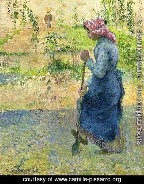 Camille Pissarro - Etude de paysanne en plein air, bachant