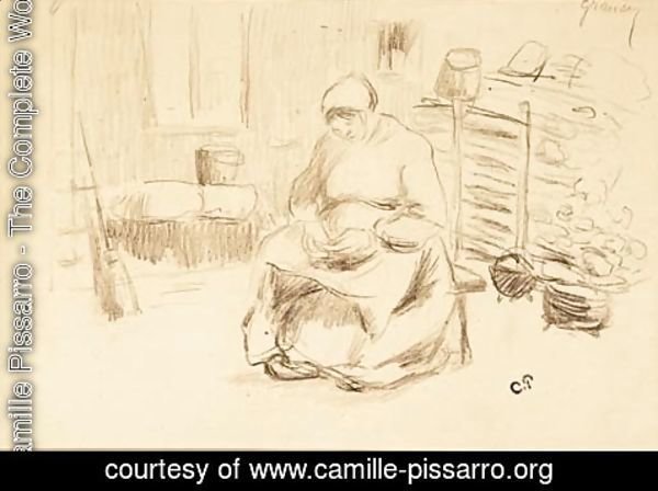Camille Pissarro - Femme epluchant des legumes