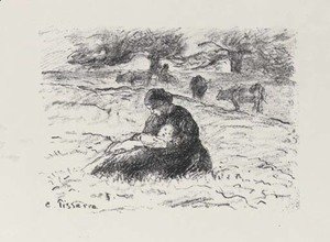 Camille Pissarro - Femme et Enfant dans les Champs