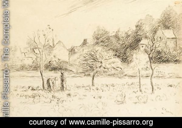 Camille Pissarro - Jardin maraicher a l'Hermitage