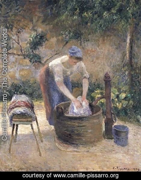 Camille Pissarro - La laveuse (La lessive)