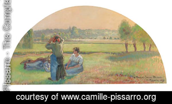Camille Pissarro - La sieste aux champs