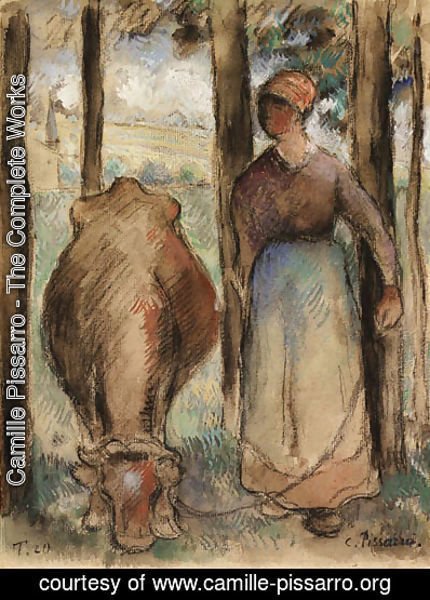La Vachre (Young Peasant Woman and Cow)
