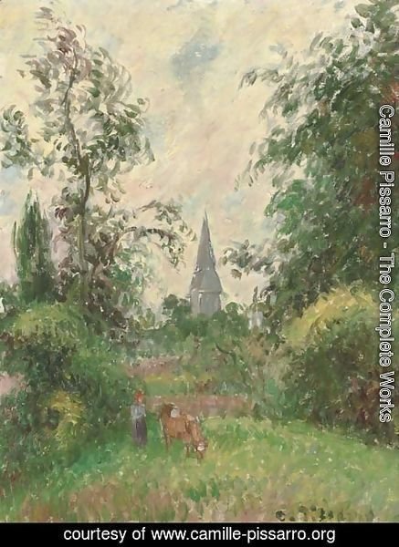 Camille Pissarro - Le clocher de Bazincourt