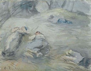 Camille Pissarro - Le repos des moissonneurs