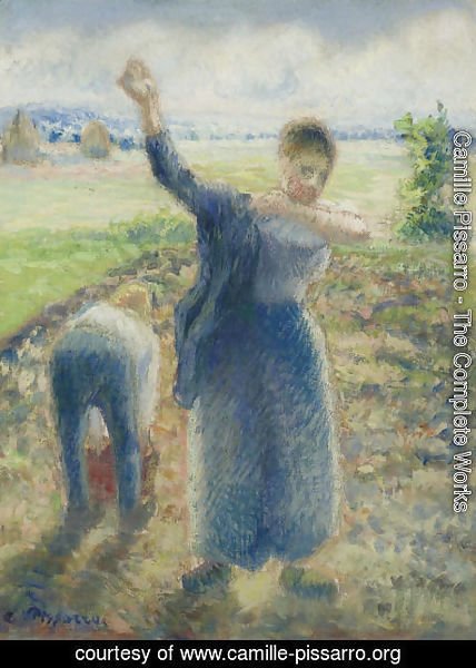 Camille Pissarro - Les travailleurs aux champs