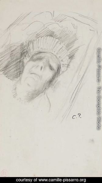 Camille Pissarro - Madame Pissarro mere sur son lit de mort