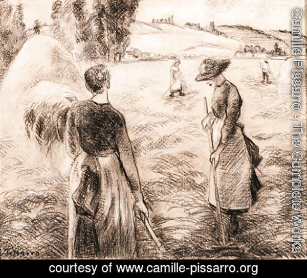 Camille Pissarro - Paysannes dans un champ