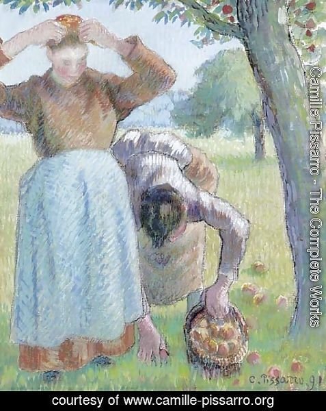 Camille Pissarro - Ramasseusses de pommes