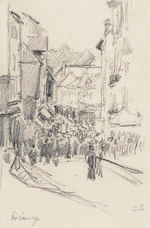 Camille Pissarro - Scene de rue, Lisieux