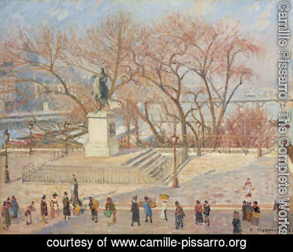 Camille Pissarro - Statue d'Henri IV, matin, soleil
