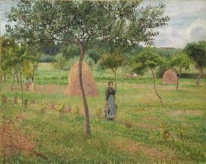 Camille Pissarro - Meules De Foin Dans Le Pre, Eragny
