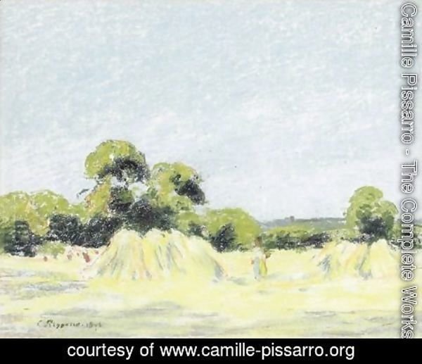Camille Pissarro - Etude Pour 'la Moisson A Montfoucault'