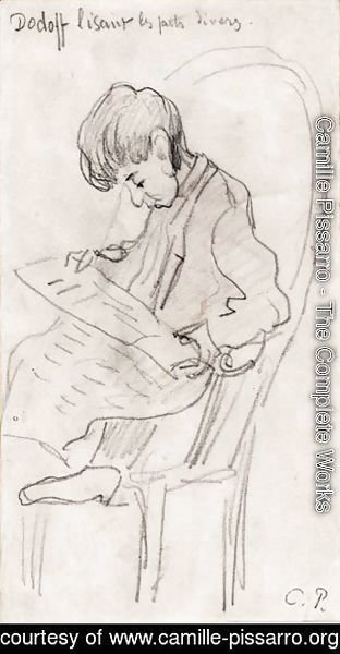 Camille Pissarro - Dodoff Lisant Les Faits Divers