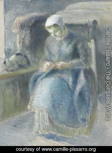 Camille Pissarro - Femme Cousant