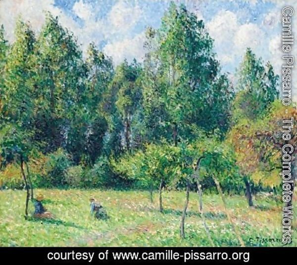 Camille Pissarro - Les Peupliers, Matin, Eragny