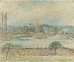 Camille Pissarro - Vue De Bazincourt, Inondation, Effet Du Matin